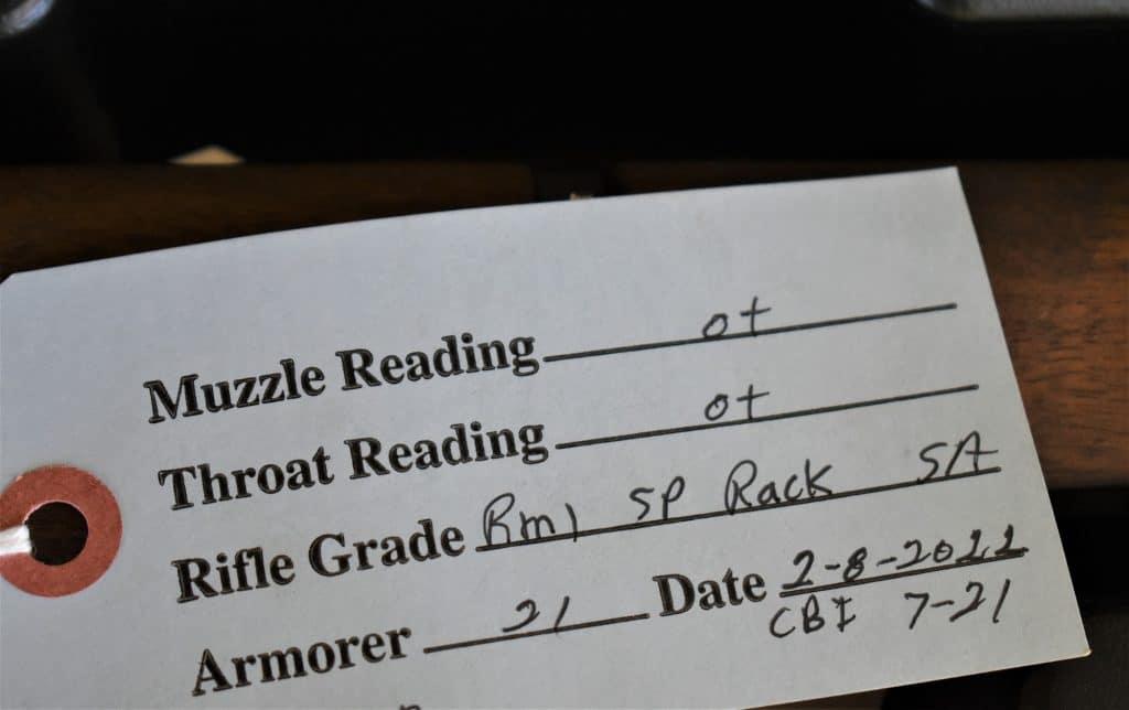 Special and Expert grade M1 Garands from the CMP will be about as "new" as you can get for the rifles, fitted with new wood and barrels. Note that this example looks great and grades out at 0+ when it comes to the muzzle and throat. Plus, you know it has been installed correctly by a trainer M1 armorer and test fired.