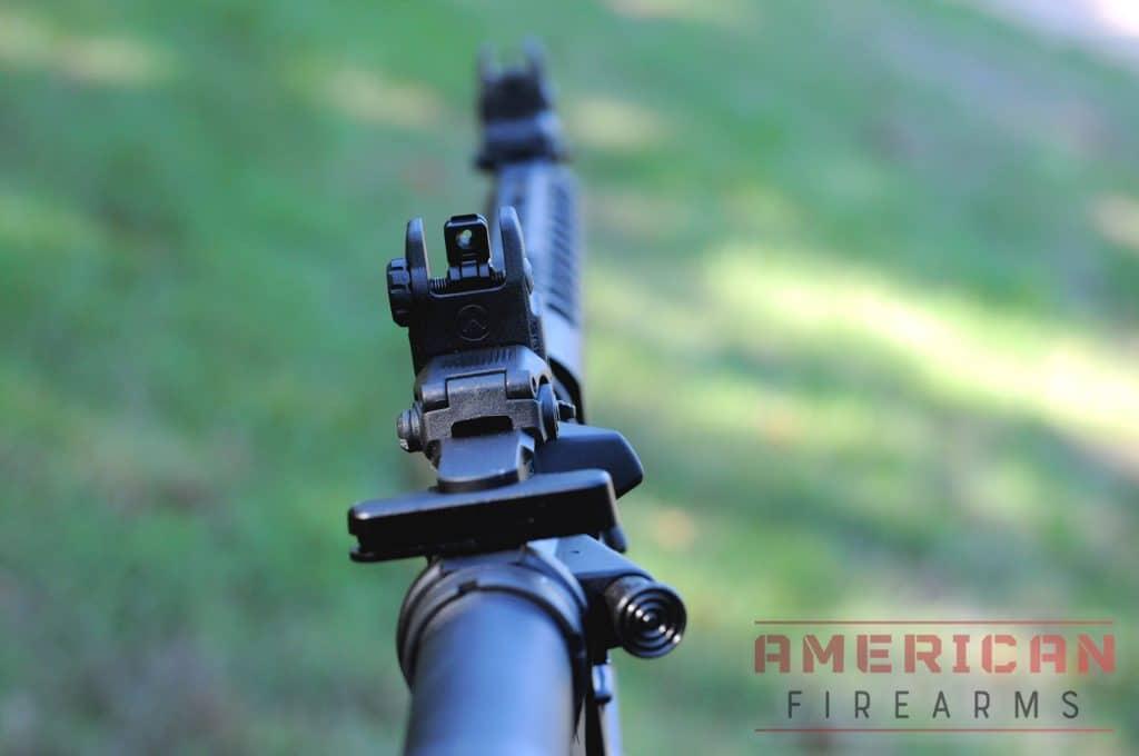 The MBUS fit atop an AR like they were made for it (because, well, they were.)