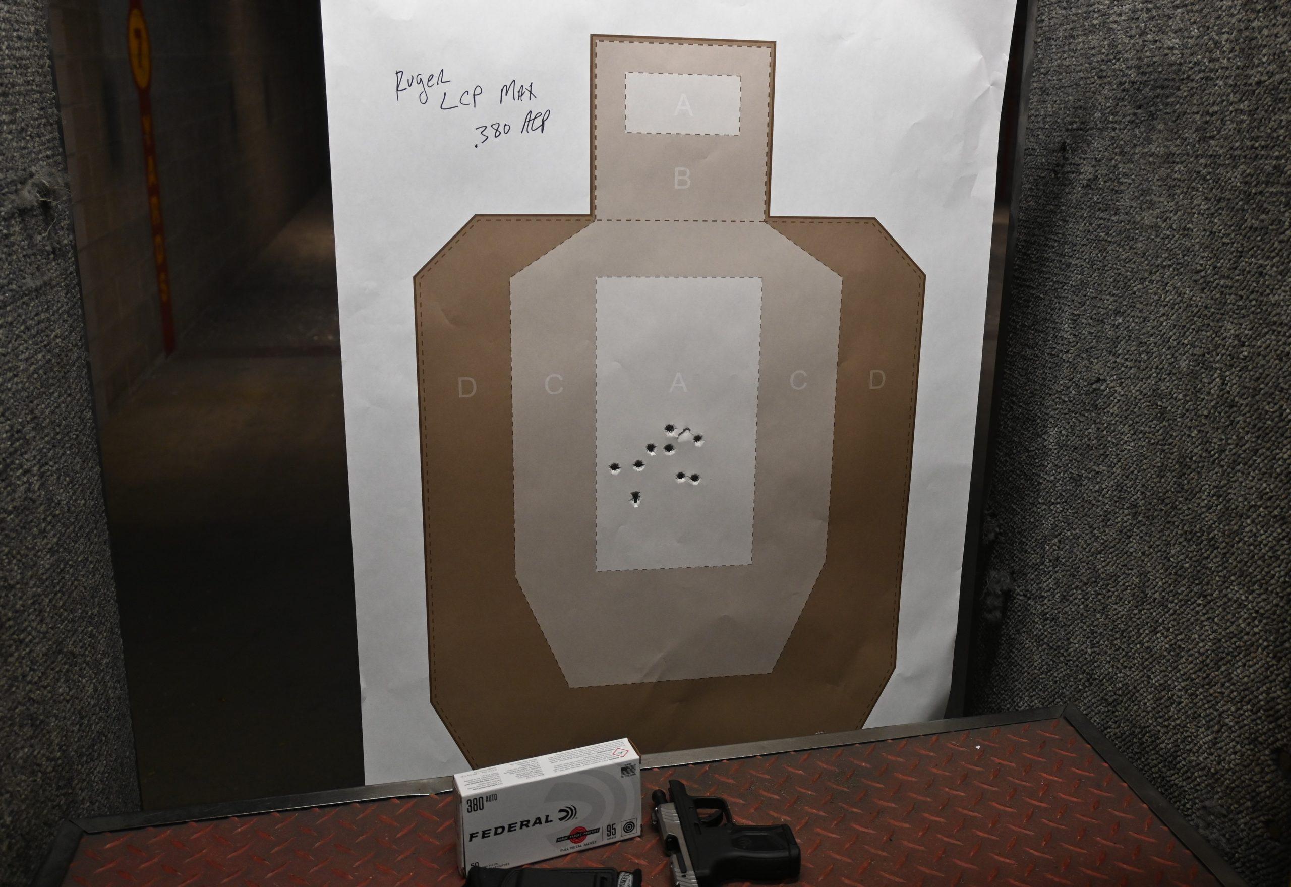 Ruger LCP Max range test
