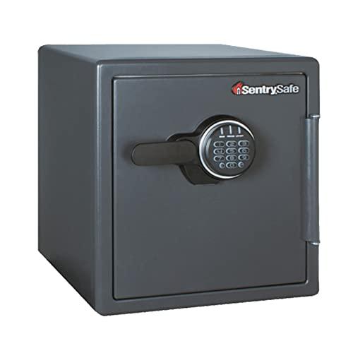 SentrySafe Black Fireproof Safe with Digital Push Button Keypad, Home Safe For Money, Documents, and other Valuables, 1.23 Cubic Feet, SF123ES