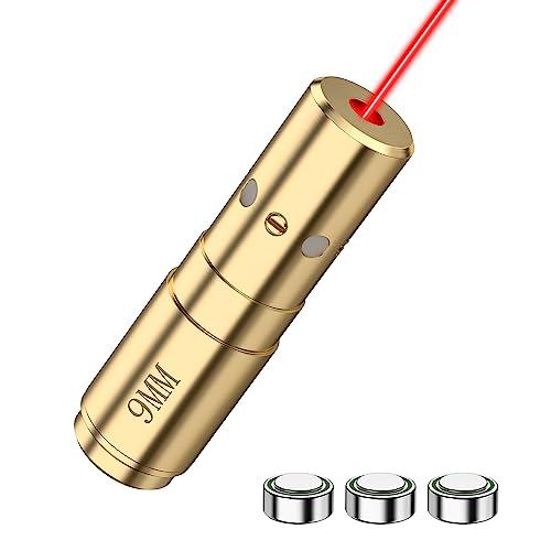 CVLIFE Bore Sight Laser 9mm Red Laser Bore Sighter with Batteries