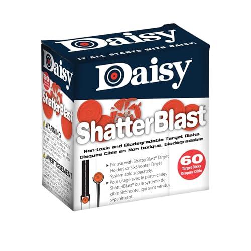 Daisy Shatterblast Airgun Targets - 60-Pack Refills - Orange Non-Toxic | Bright Targets Are Easy To See - Breaks Apart Instantly On A Hit - Perfect For Backyard Fun
