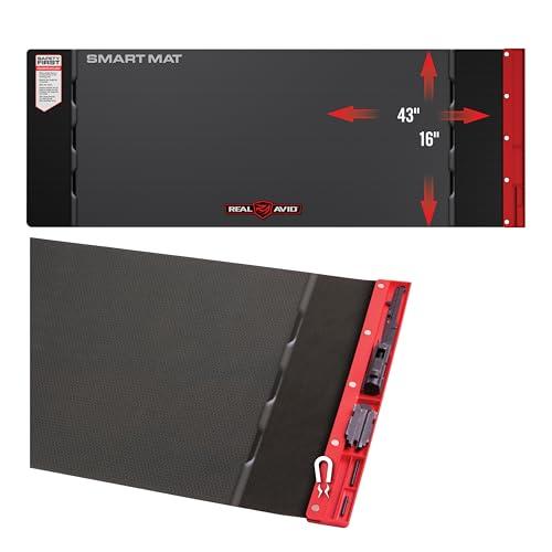Real Avid Gun Cleaning Mat for Rifles & Shotguns,Solvent Resistant Long Gun Cleaning Mat with Magnetic Parts Tray, Non-Slip Padded Gun Workbench Mat for Rifle & Shotgun Maintenance