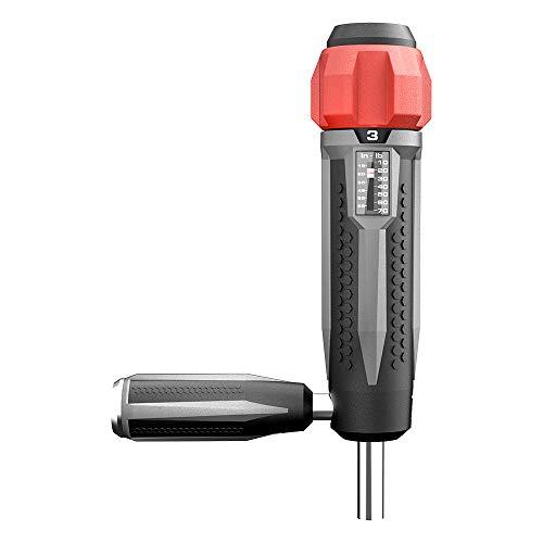 Real Avid Gunsmithing Torque Wrench Kit | All in One Torq Driver Tool with Screwdriver Bit Set & Accurate 1 Inch/Pound Setting for Precision Scope Mounting. Driver & BITS ONLY,Grey/Red
