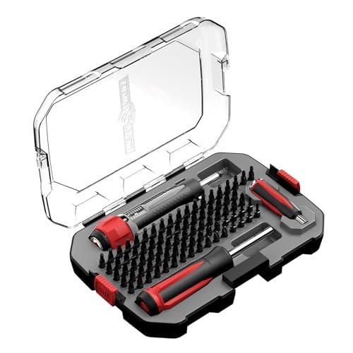 Real Avid Armorers Tool Kit – Precision Torque Wrench Set with 83 Bits, Magnetic Bit Driver, LED Screwdriver - Includes Hex Phillips Torx Drivers with Accurate Inch Pound Settings for Gun Maintenance