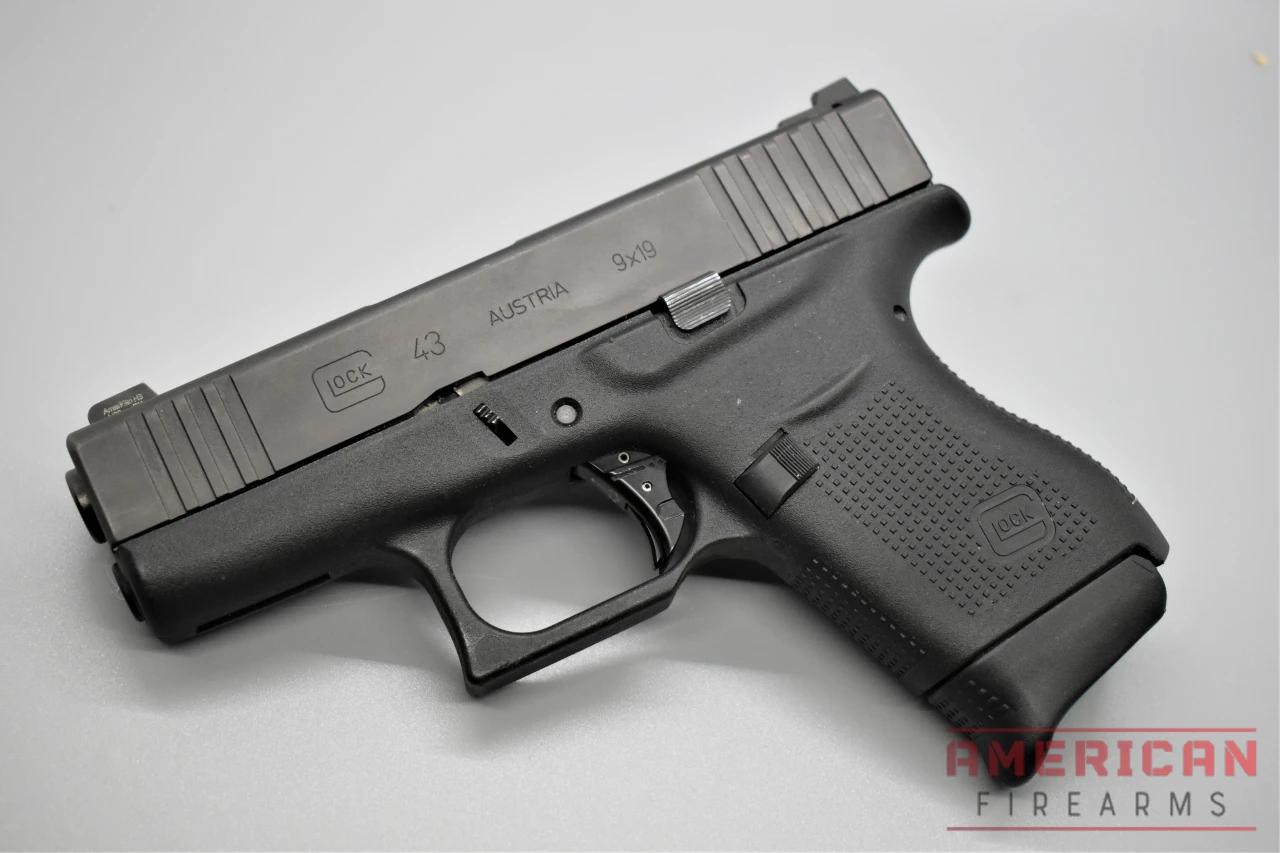 The G43 is super reliable and shoots well -- but it's heavier than the LC9 and has less capacity.
