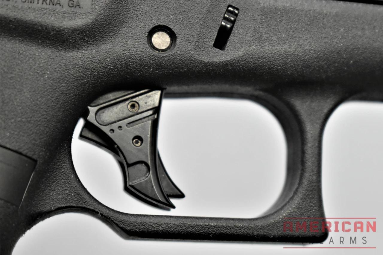 The factory G43 trigger and has a significant level of "creep", but it's nonetheless functional. I upgraded our test gun after 1,000 rounds with an SSVI Tyr Trigger.
