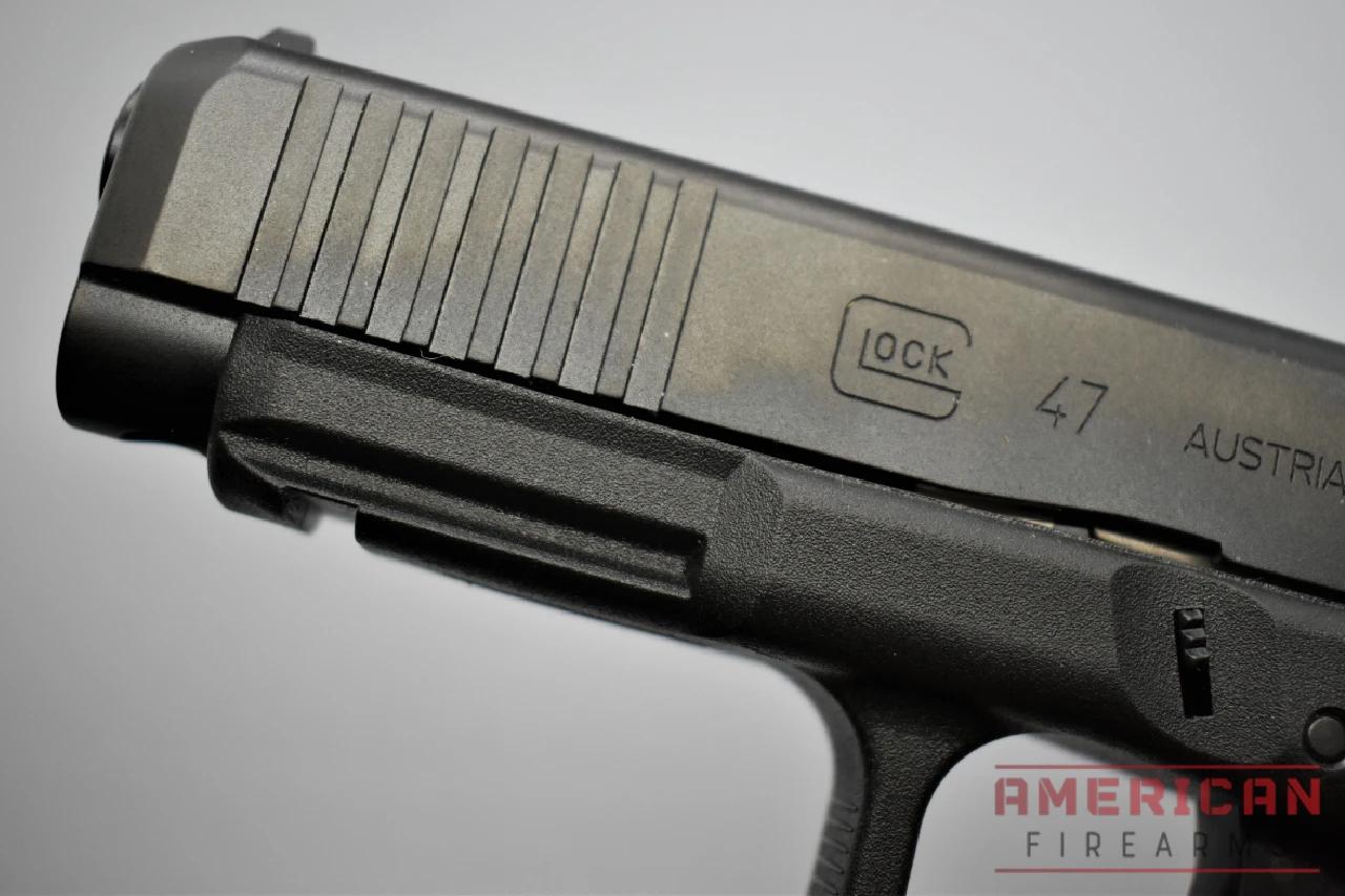 The shortened dust cover enables people to make the fabled Glock 19L by transplanting the G47's top half to the frame of a G19.