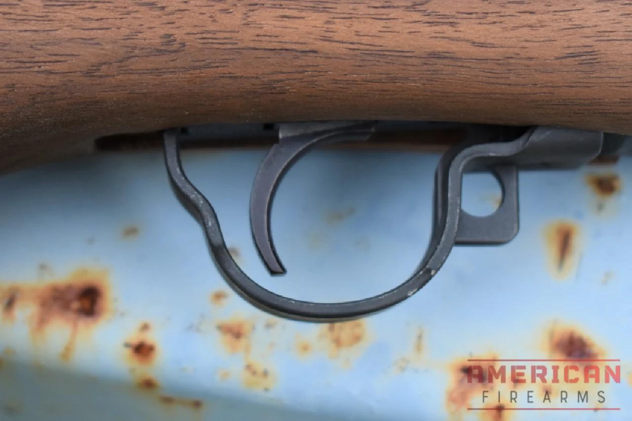 The trigger is a mil-spec design that was introduced in the 1930s, so it certainly shows its age. Break is about 4.5-5.5 pounds and the trigger pull has significant creep compared to today's rifles.