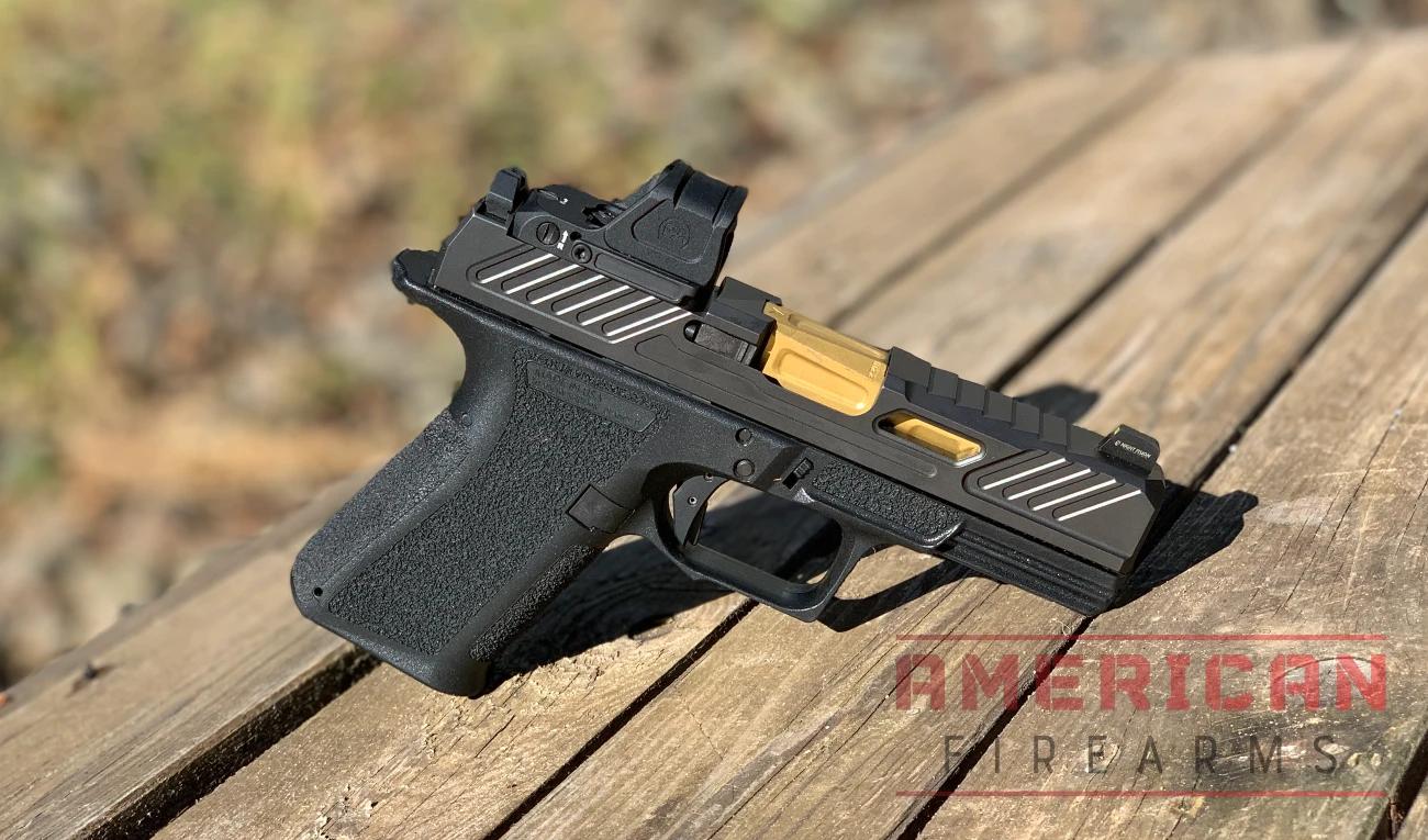 My Shadow Systems MR920 with a gold Tyrant Designs Glock 19 barrel