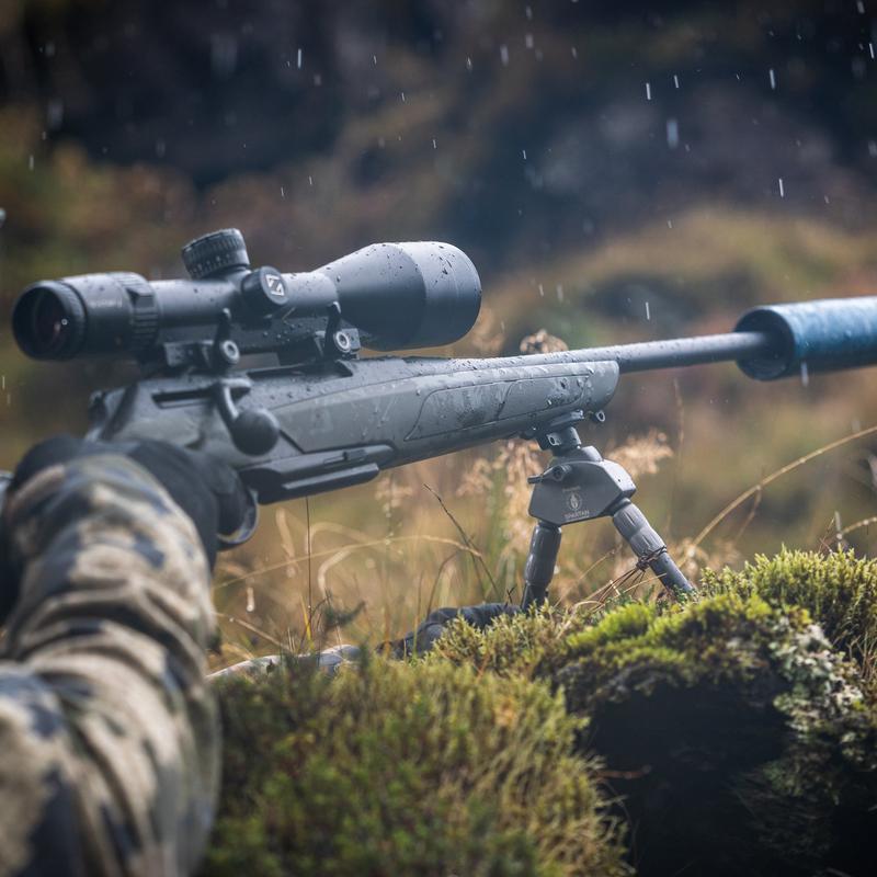 Accessories like a bipod -- like this Javelin Spartan Pro Hunt Bipod -- add utility to any rifle.