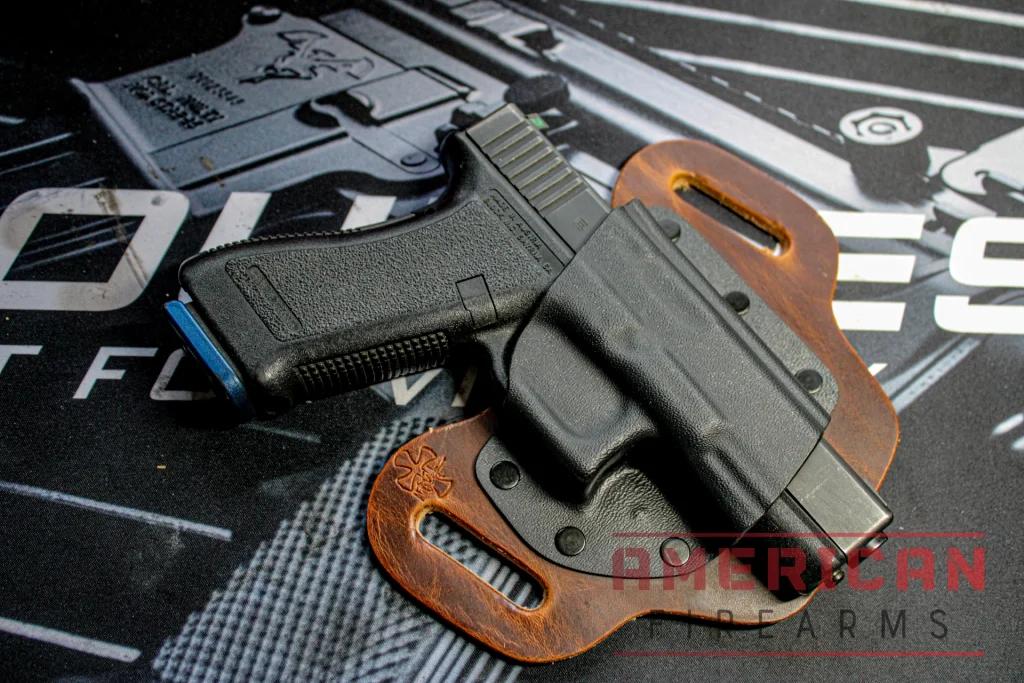 The OWB DropSlide holster gives you alot of options, but the exposed grip made for an uncomfortable carry.