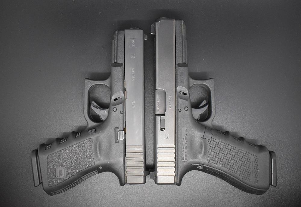 Glock's Gen3 pistols all have hybrid accessory rails.