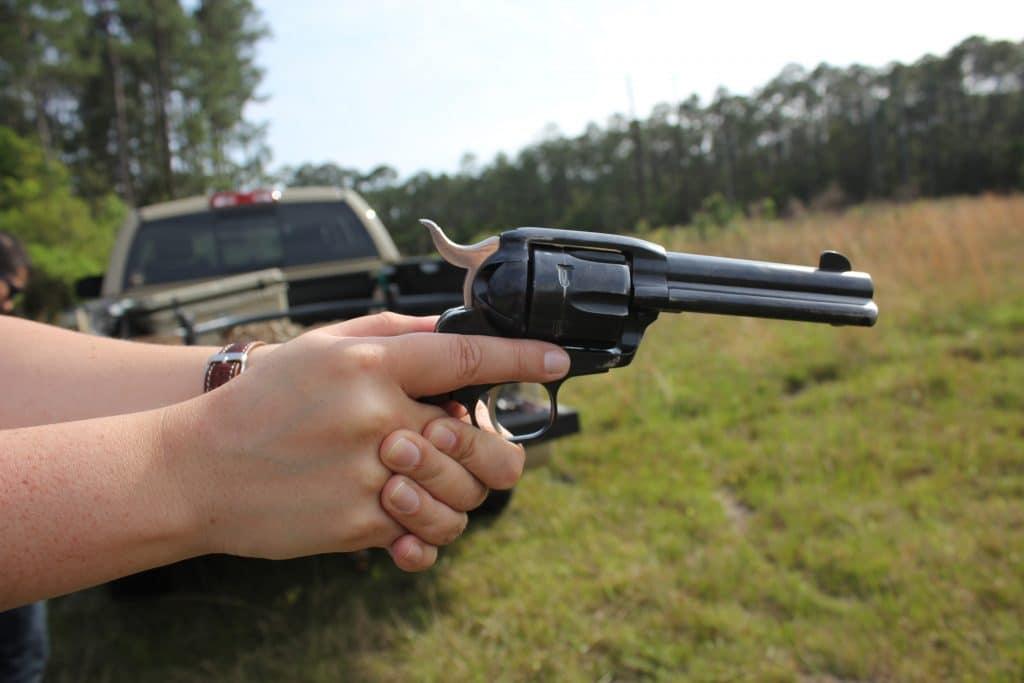 A single-action revolver can be incredibly fun. Just don't expect much in the way of capacity.