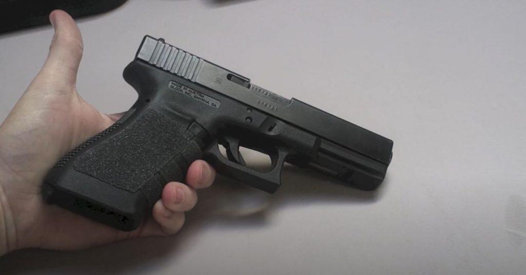 The Glock 20 in hand. It's not a small pistol but certainly smaller than other 10mm pistol options.