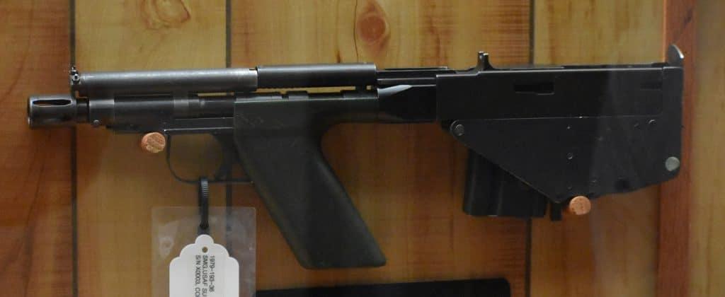 Colt made just five IMP-221 GUU-4/Ps for testing by the Air Force in 1969, a concept that later went on to become the Bushmaster Arm Pistol in the 1970s, the latter of which could arguably be the first AR-15 style pistol