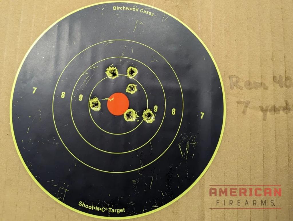 Ruger Wrangler at 7 yards