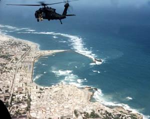 A Black Hawk over Mogadishu