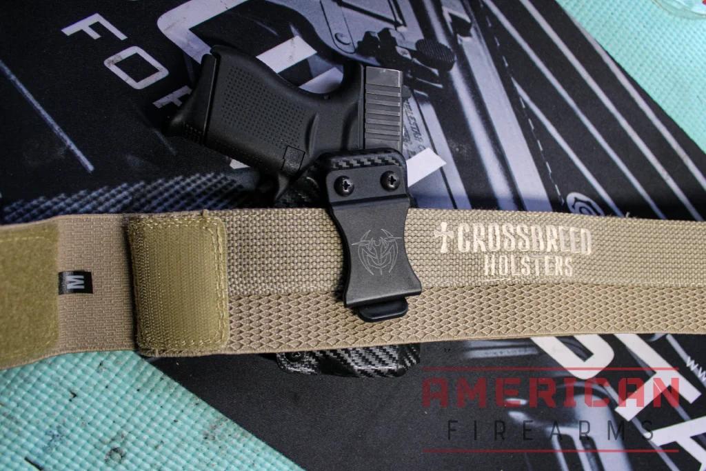 My former favorite belly band, the Liberty Band, uses a stiff band and clip system rather than the integrated Kydex holster of the Modular Belly Band.