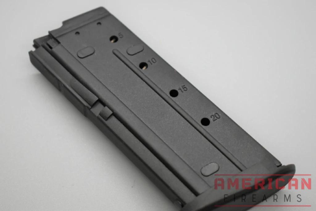 The FN Five-seveN magazine brings 20 to the party.