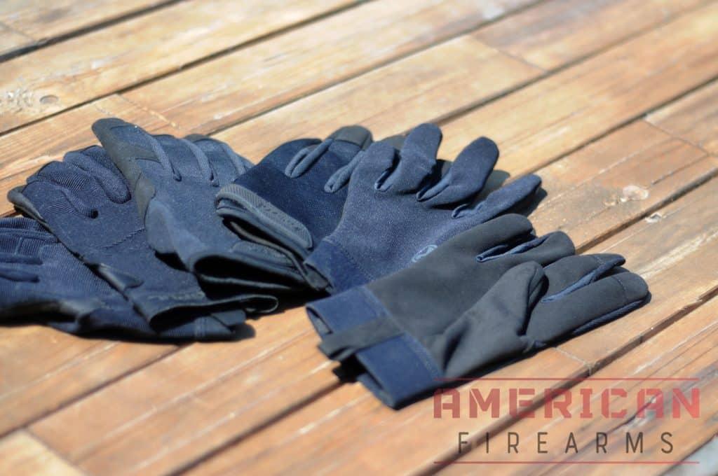 Some of the shooting gloves I put to the test.