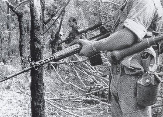 Portugese fighter in Angola with an AR-10