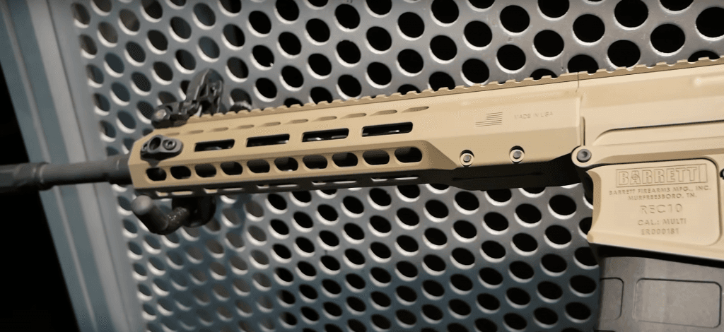 The 3/4" handguard may not be en vogue -- and can limit the extension of your support hand -- it offers the right mix of mounting space and weight reduction for the REC10's intended purpose: as a battle rifle.