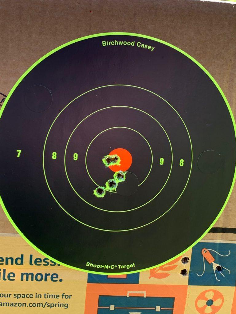 50 yard red dot performance was on point. Would be sub-MOA at 100 with a magnified optic.