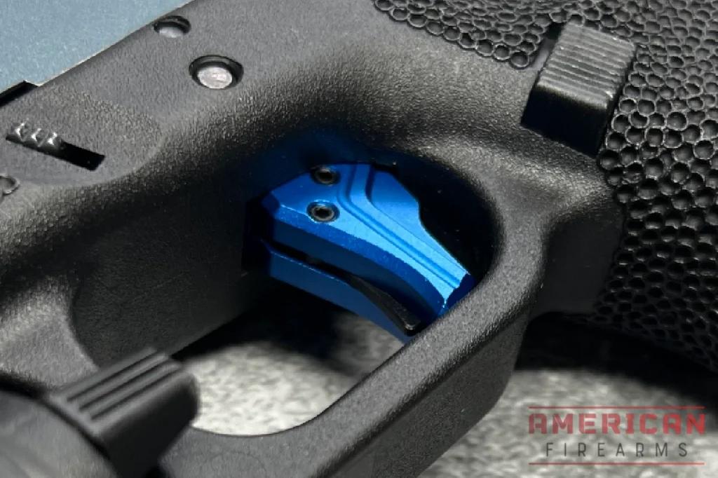 Tyrant Designs I.T.T.S. trigger sits somewhere between a curved and flat-faced trigger.