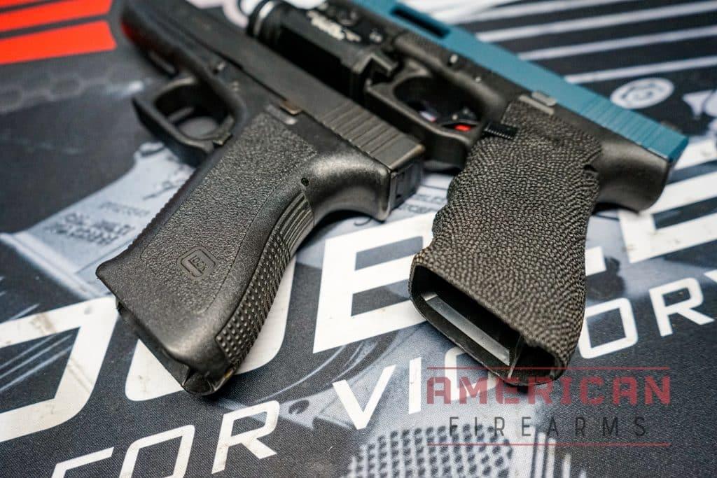 The G17 grip hasn't change a lot over the years, with the only major changes being the Gen5 moving away from finger grooves and adding a flared magwell.