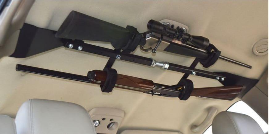 Overhead gun racks keep rifles off the floorboards and out of the seats, but can be a pain for taller riders.
