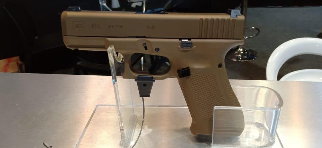The Glock 19X Pistol on display at ADAS 2018 made by the Austrian company Glock. Photo taken during the 2018 Asian Defence and Security (ADAS) Trade Show at the World Trade Center in Pasay, Metro Manila.