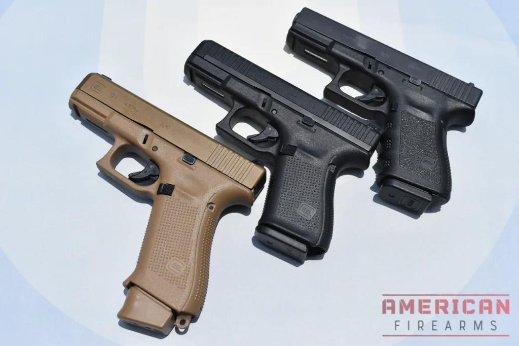 Glock 19X compared to G44 and G19