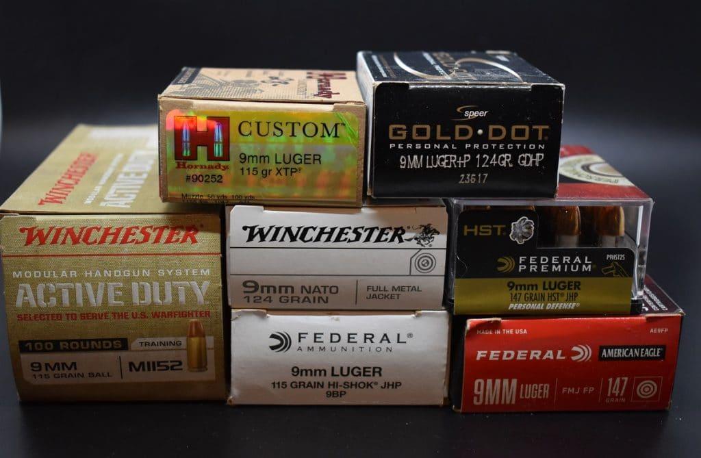 Boxes and boxes of 9mm ammo.