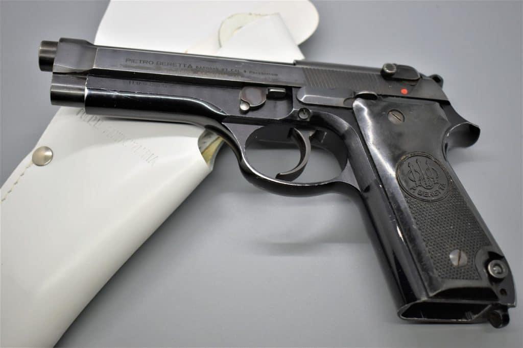 The 92S was the first practical Beretta 92 series gun made in large numbers. With their low-mounted magazine release, they are unpopular on the American market.