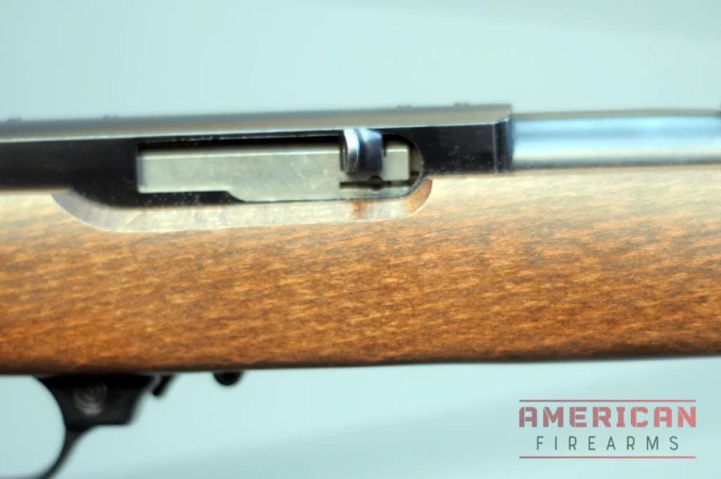 The 10/22's semi-auto action will spit out brass as fast as you can pull the trigger.