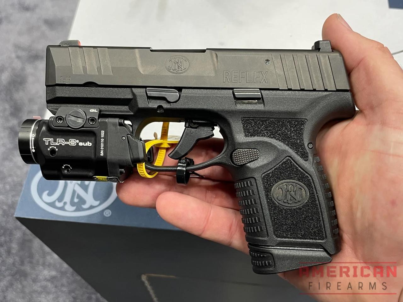 FN has taken a page out of the Sig P365's book and has an 11+1 (flush fit mag)/15+1 (extended fit mag) micro 9mm compact