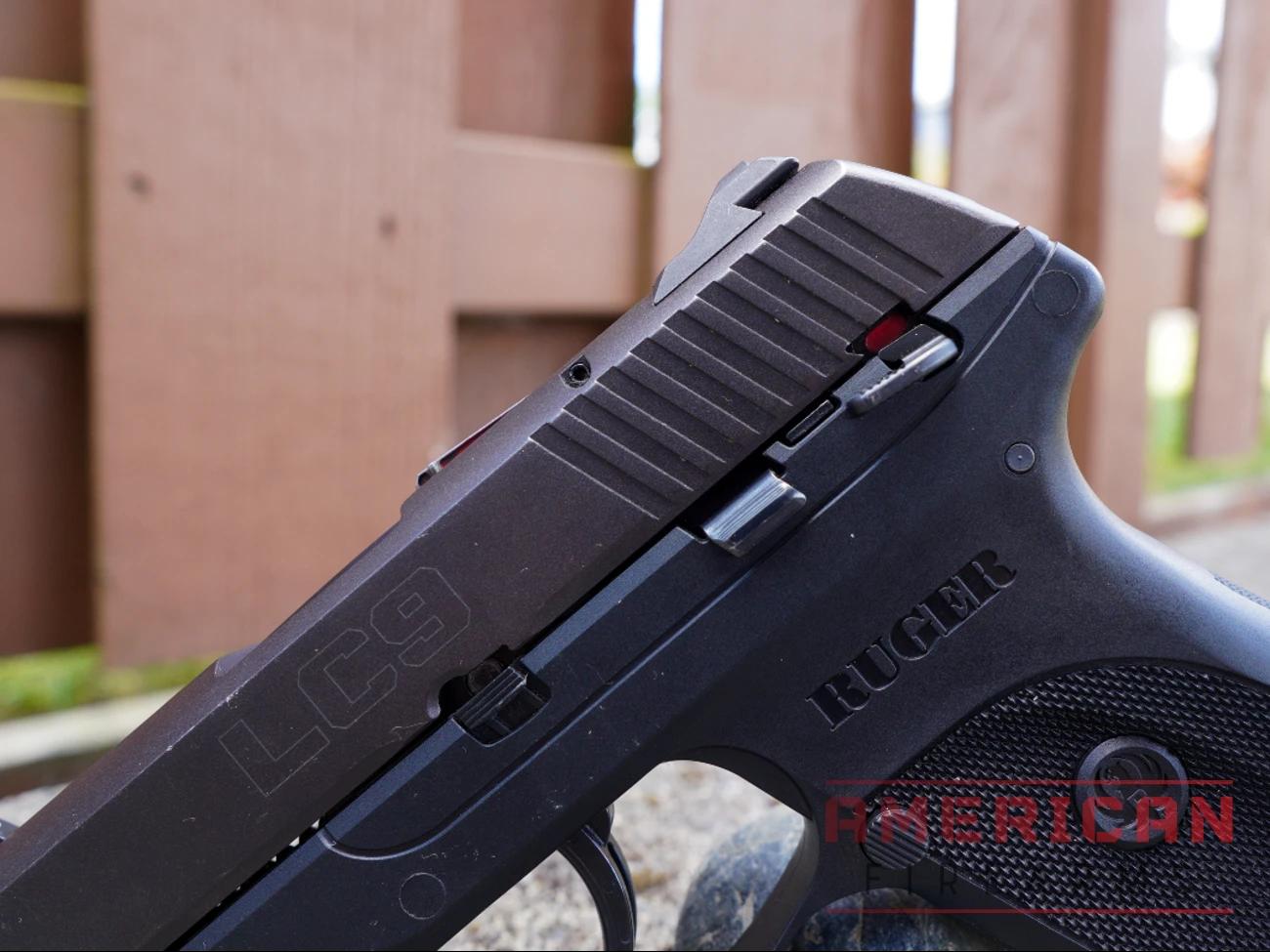 The LC9 has a manual thumb safety, a magazine disconnect safety, and a loaded chamber indicator -- which may be too many safeties for an experienced shooter.