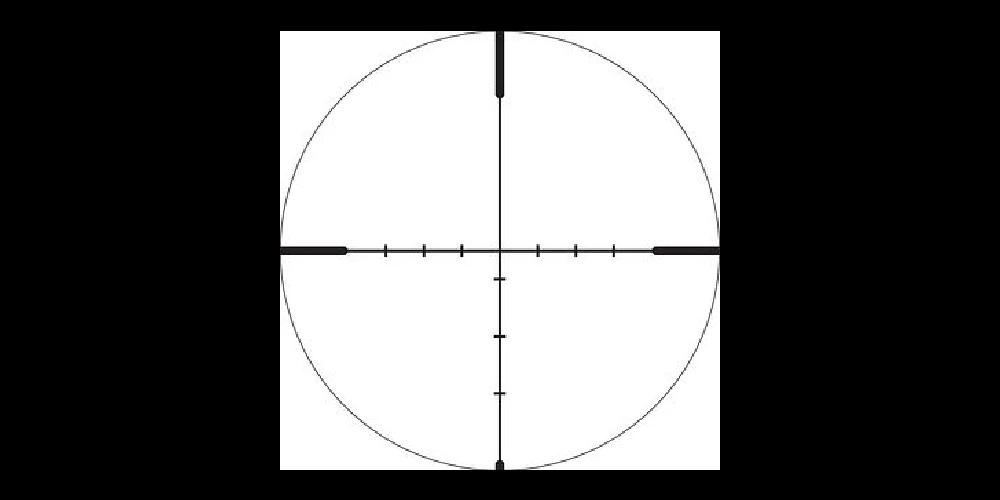 The reticle is nice and straightforward. Managing holdover and wind drift correction never feels overly complicated.