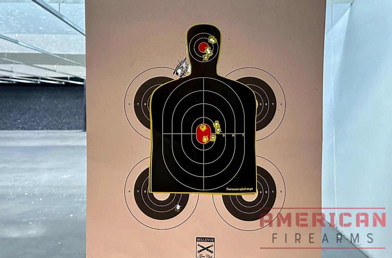 Solidly tight groups fired from 3 yards with my G48.