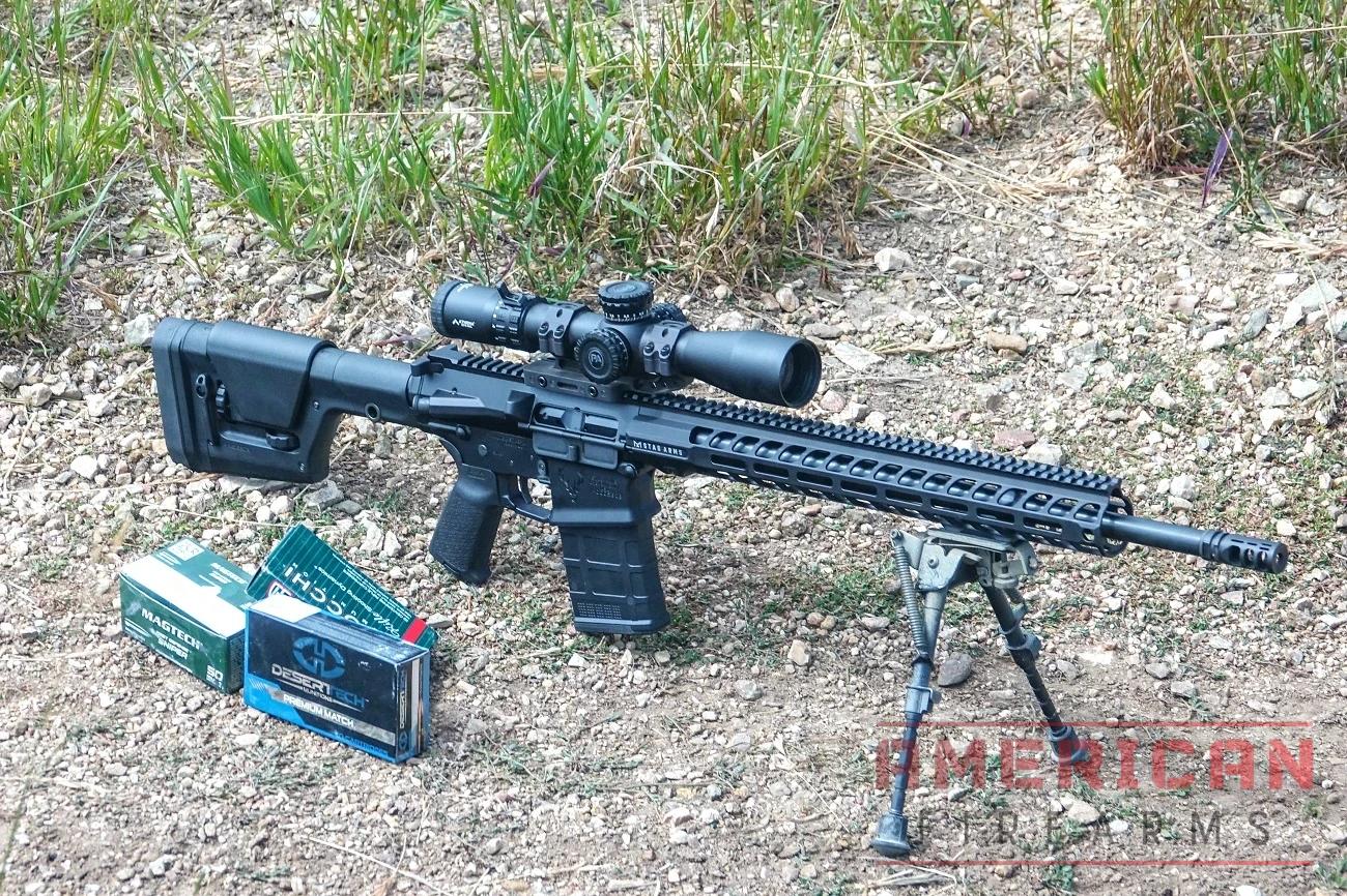 We tested the Stag 10 with Primary Arms GLx 3-18X44 on a Zro Delta one-piece scope mount.