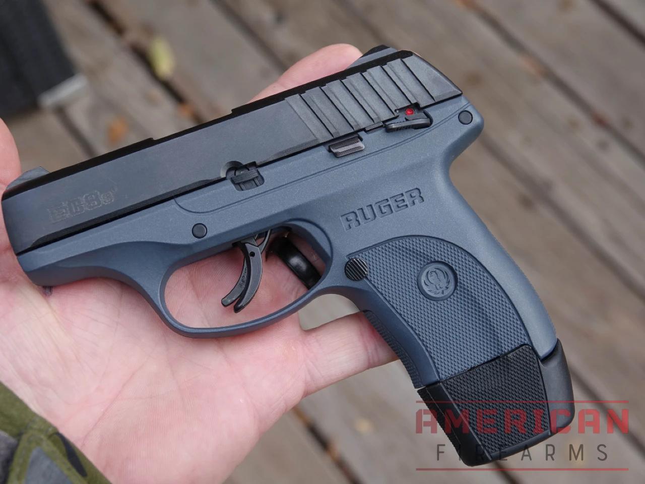 The extended mag adds a touch of additional grip space, which helps establish a firm grip on the snappy EC9s.