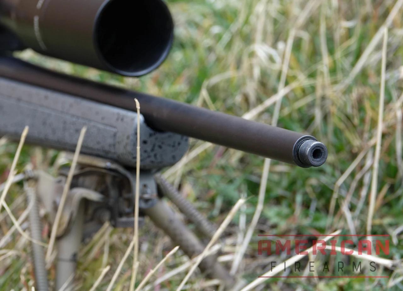 the threaded muzzle is threaded ½-28 -- so shooters can run their favorite suppressor. I use my YHM Phantom 22 and it fits like a glove.