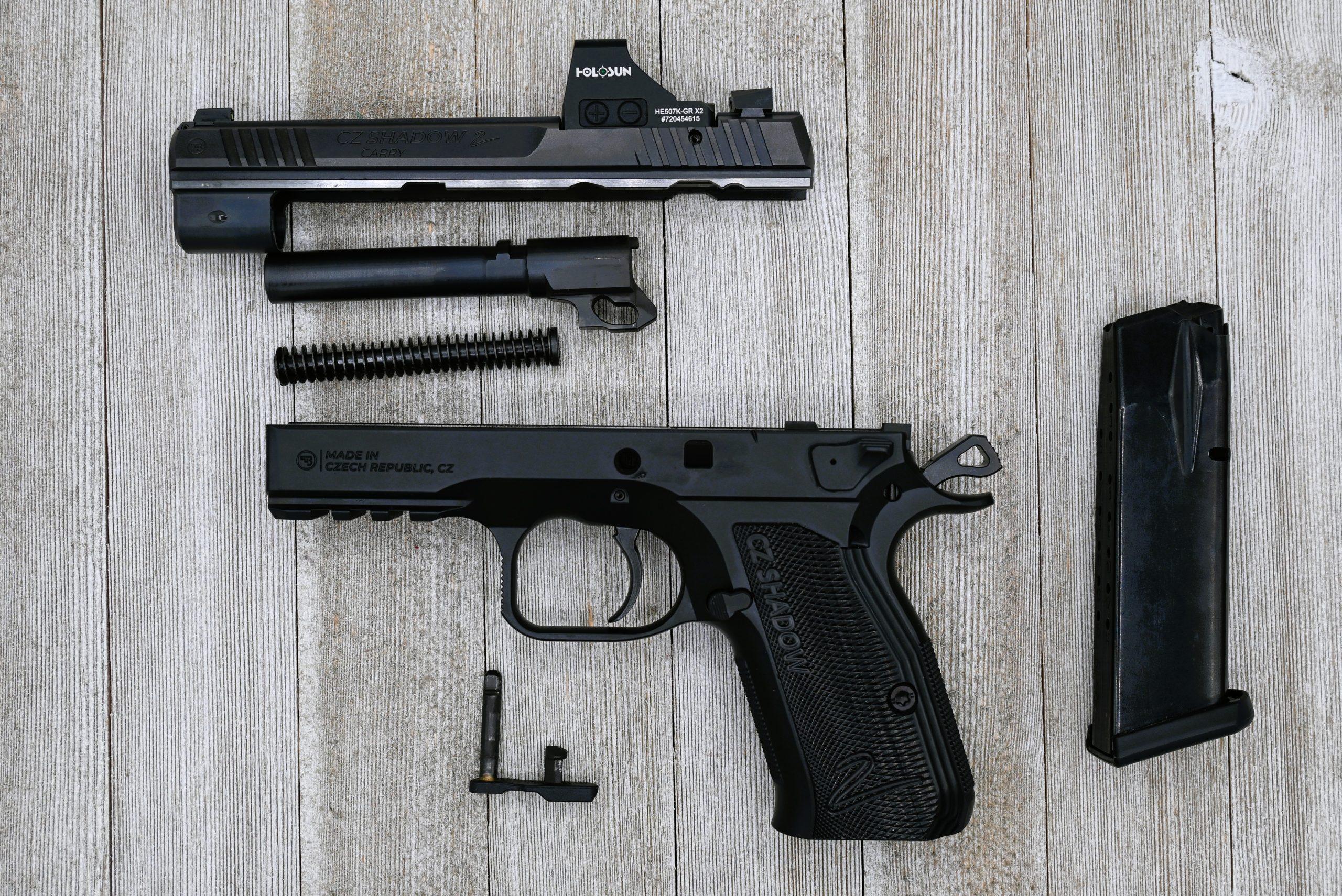 CZ Shadow 2 Carry taken down.