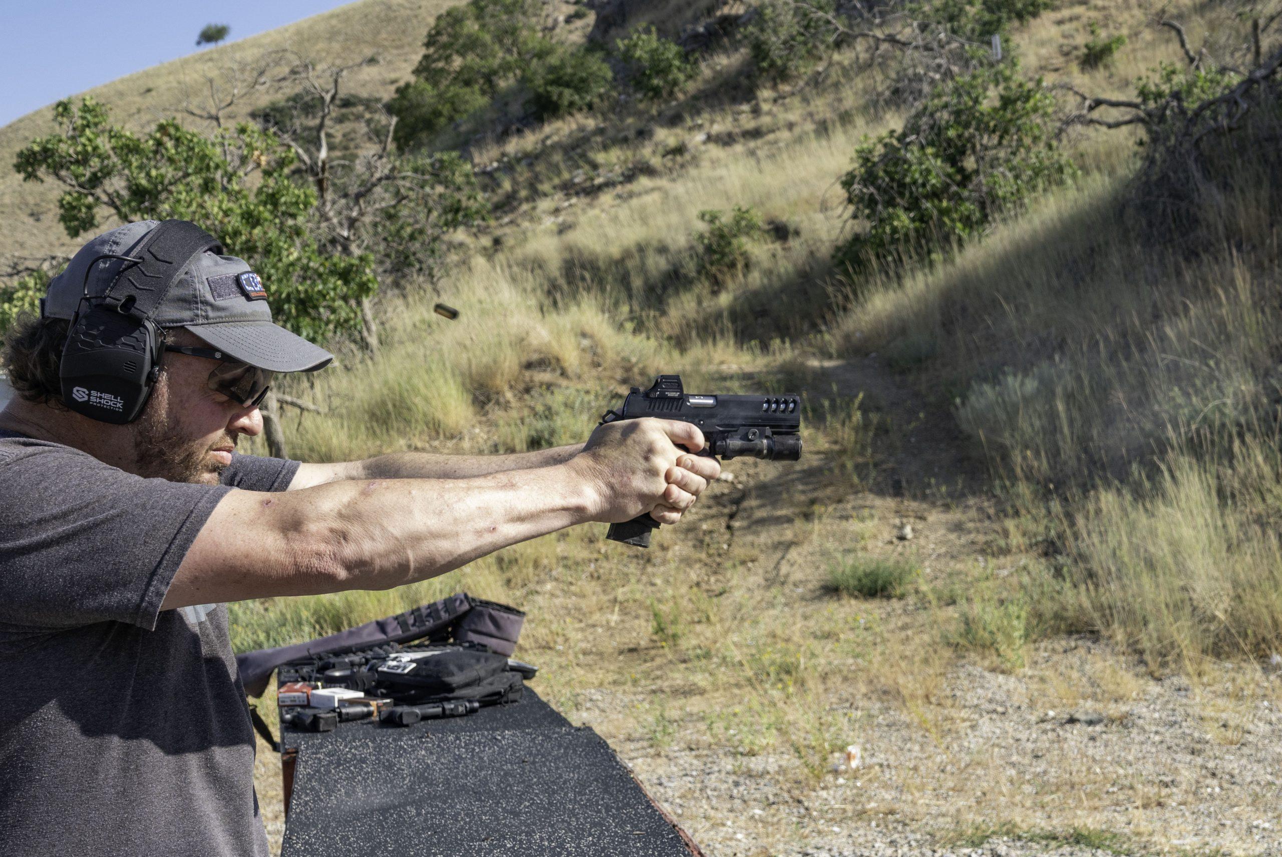 More rounds downrange with the M2Xi during the pistol's extended reliability test.