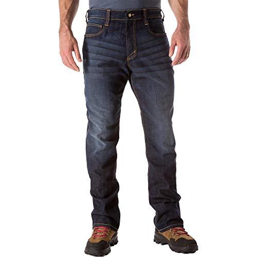 5.11 Tactical Men' Defender - Flex Jean - Straight, Dark Wash Indigo, 40x32